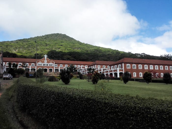 The seminary sits at the foot of Kalulu Hill